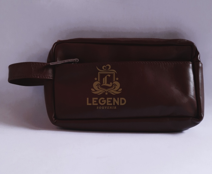 Leather pouch bag souvenir bank sumsel