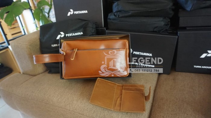 hand bag kulit pertamina dan carrd holder
