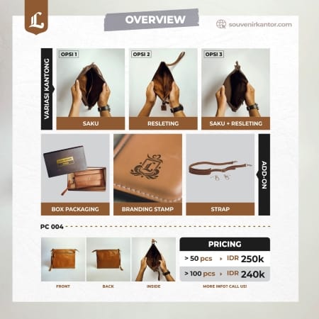 hadiah souvenir clutch kulit
