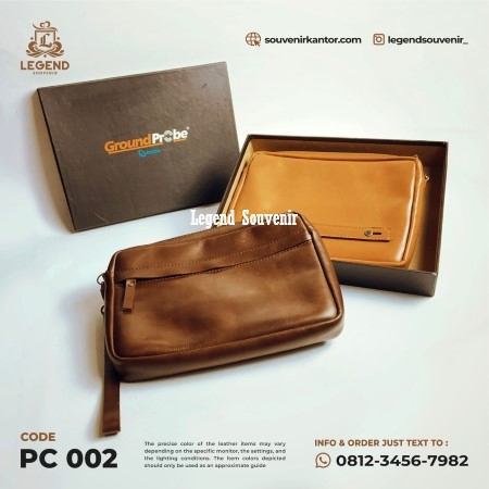 Souvenir Handbag Pouch Kulit Pria (Code:PC-002)