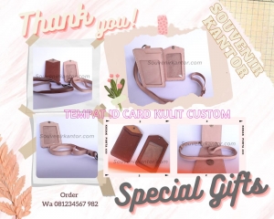 tempat id card kulit custom