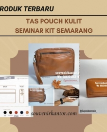 Tas Pouch Kulit Seminar Kit Tangerang