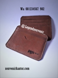 jasa souvenir card holder kulit di solo