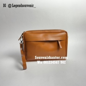 jual souvenir kantor di solo tas pouch kulit