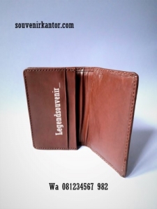 jual souvenir kantor solo card holder kulit
