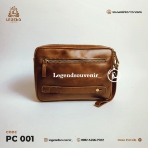 souvenir promosi doktor pouch bag kulit