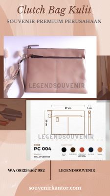 clutch bag kulit contoh souvenir rapat kerja