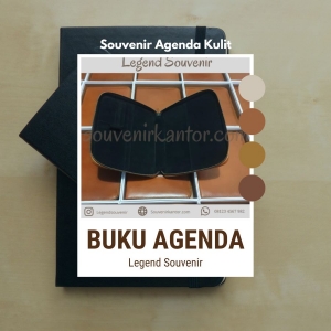 cover kulit buku agenda souvenir pameran
